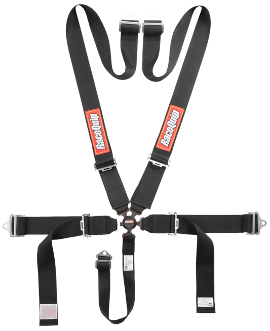 RACEQUIP SFI CAMLOCK 5PT PD LAP SEAT BELTS BLK (NEW)