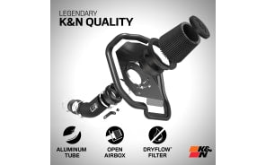 Cold Air Intake - Dryflow, Aluminum Tube - JEEP WRANGLER JL V6-3.6L