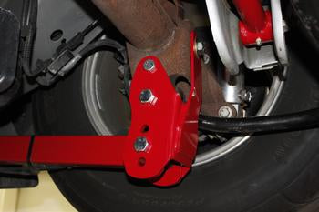 BMR Control arm relocation brackets, bolt-on Red