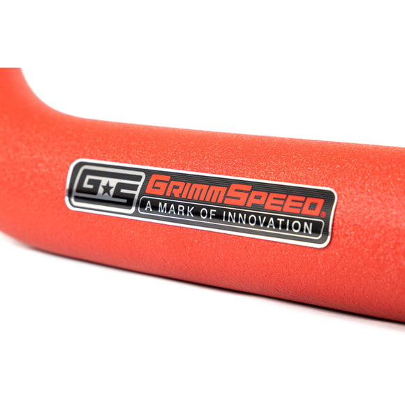 Grimmspeed Top Mount Intercooler Charge Pipe Kit Red- For Subaru 15-21 WRX Grimm