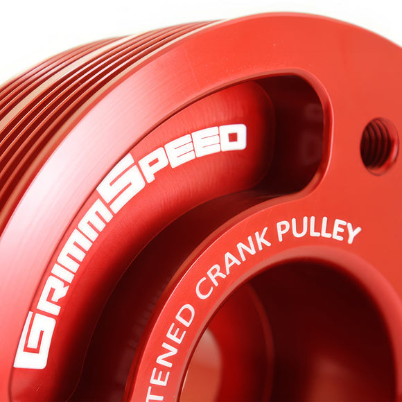Grimmspeed Lightweight Crank Pulley Red For Subaru All EJ Engines GrimmSpeed