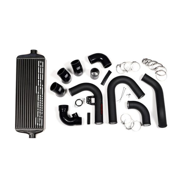 Grimmspeed Front Mount Intercooler Kit Black Coated Inc. Black Piping For Subaru