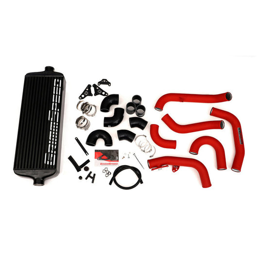 Grimmspeed Front Mount Intercooler Kit Black Coated Red Piping For Subaru 15-21