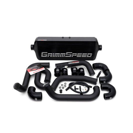 Grimmspeed Front Mount Intercooler Kit Black Coated Black Piping