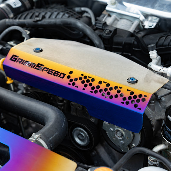 Grimmspeed Altenator Cover - Subaru 2022 WRX - Titanium