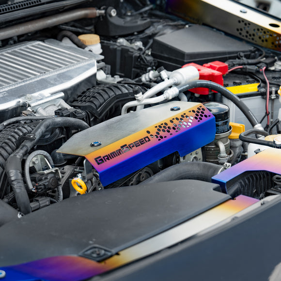 Grimmspeed Altenator Cover - Subaru 2022 WRX - Titanium