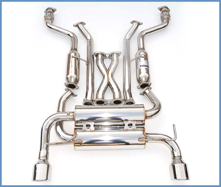 Invidia CATBACK INFINITI FX35/45 GEMINI ROLLED STAINLESS STEEL TIPS 03-08 60mm 110mm