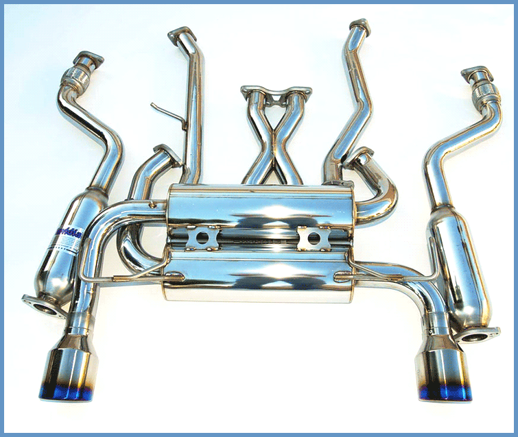 Invidia CATBACK INFINITI G35 COUPE GEMINI ROLLED TITANIUM TIPS 03-06 60mm 110mm