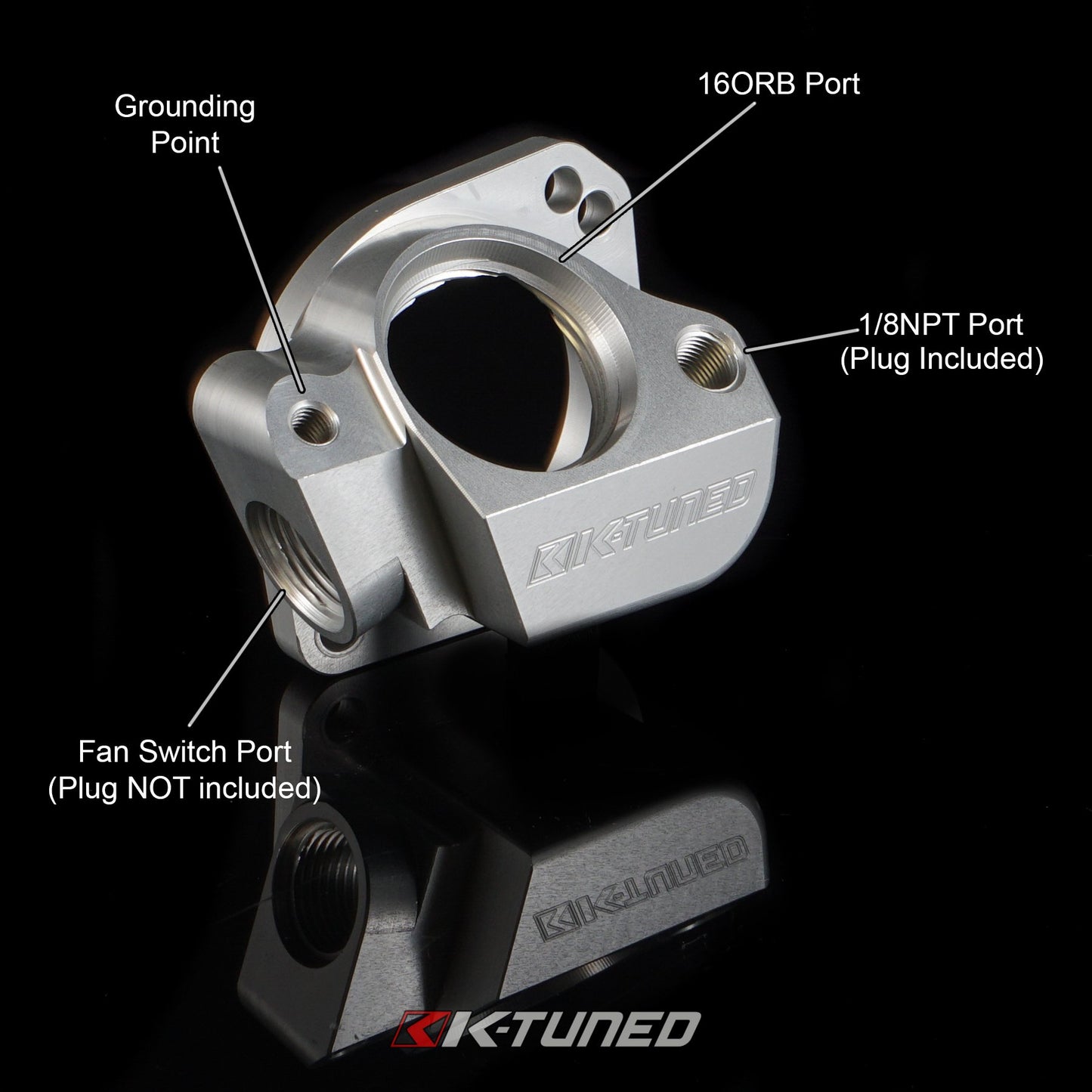 B/D Series Lower Thermostat Housing w/16AN and Hose End Fitting