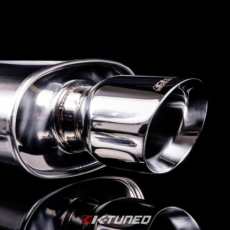 Universal Muffler - Brushed Finish - Short / Offset (19') - 3' Inlet