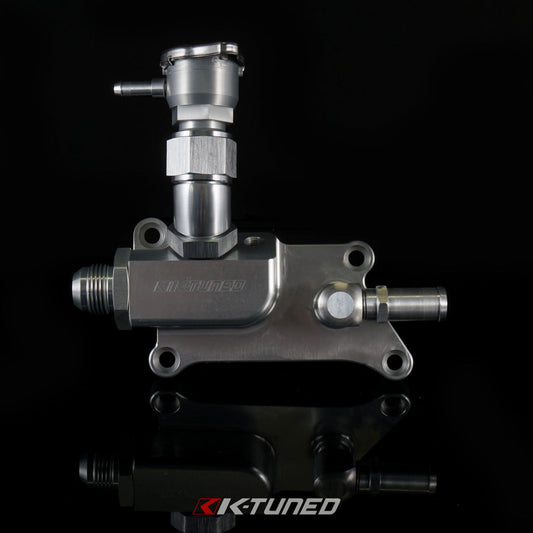 NEW - K24 Upper Coolant Housing w/ Filler Neck - Includes Hose End and 16AN