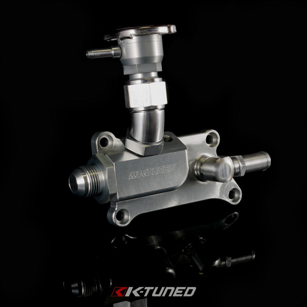 NEW - K24 Upper Coolant Housing w/ Filler Neck - Includes Hose End and 16AN