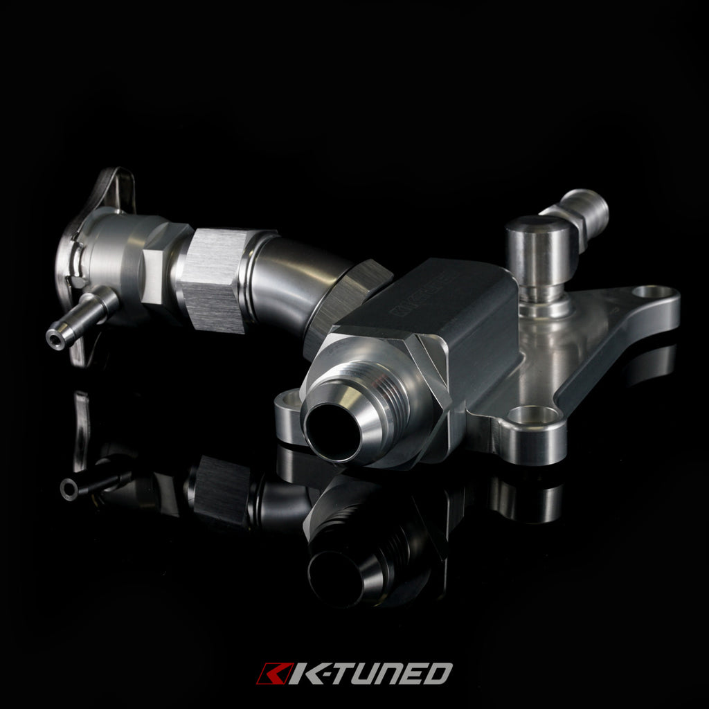 NEW - K24 Upper Coolant Housing w/ Filler Neck - Includes Hose End and 16AN