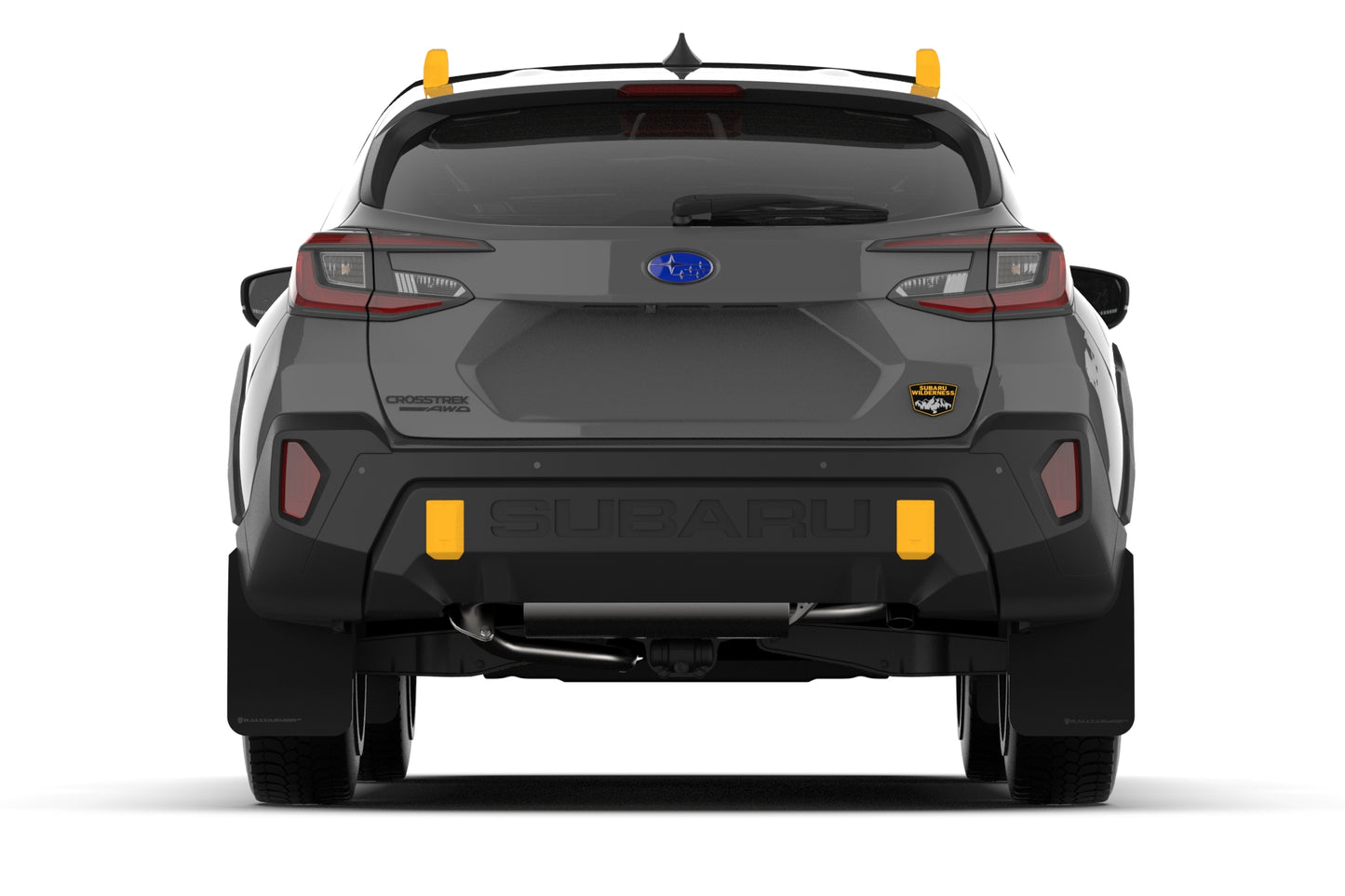 Rally Armor Mud Flaps Subaru Crosstrek Wilderness 2024 (Black/Wild Orange Logo)