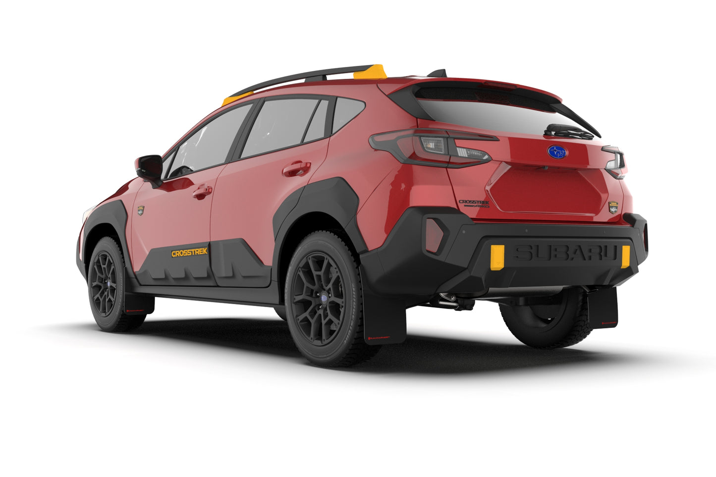 Rally Armor Mud Flaps Subaru Crosstrek Wilderness 2024 (Black/Wild Orange Logo)