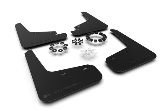 Rally Armor Mud Flaps Tesla Y 2020-23 (Black/Metallic Black Logo)