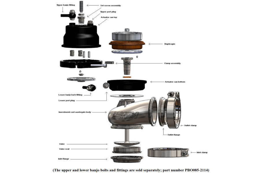 PTE 66MM WASTEGATE CO2 TOP (NEW)