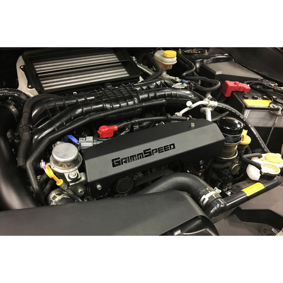 Grimmspeed Pulley Cover Black For Subaru 15-21 WRX GrimmSpeed
