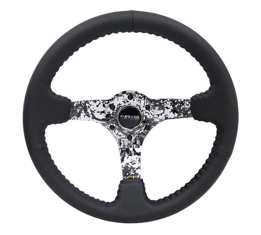 Reinforced Steering Wheel - Hydro Dipped Digital Camo 3 Deep, 5mm spoke, 350mm