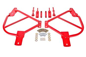 BMR Subframe connectors, bolt-on Red