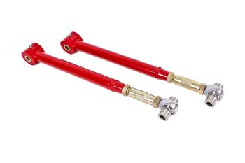 BMR Lower control arms, DOM, on-car adj, poly/rod end combo Red