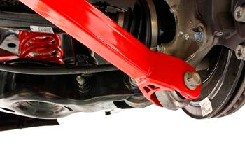BMR Lower trailing arms, non-adjustable, poly bushings Red