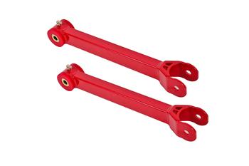 BMR Lower trailing arms, non-adjustable, poly bushings Red