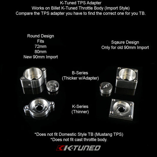 K-Tuned TPS Adapter (Only fits billet K-Tuned TB) - K-Series TPS (ROUND Flange)