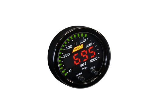 X-Series EGT Gauge 01800F / 01000C. Black Bezel & Black Faceplate