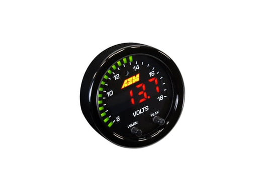 X-Series Volt Gauge 818V. Black Bezel & Black Faceplate