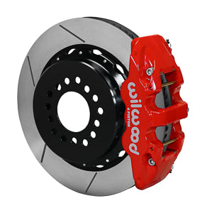 WILWOOD AERO4 Rear P-Brake Kit,14.00, Red Big Ford New Style 2.50" Offset"