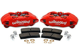 WILWOOD DPHA Front Caliper & Pad Kit, Red Honda / Acura w/ 262mm OE Rotor