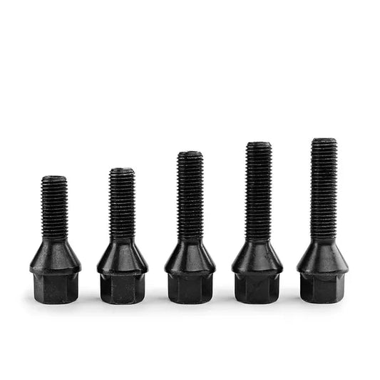 APEX BLACK BMW LUG BOLTS, M12X1.5MM, 25MM STOCK LENGTH