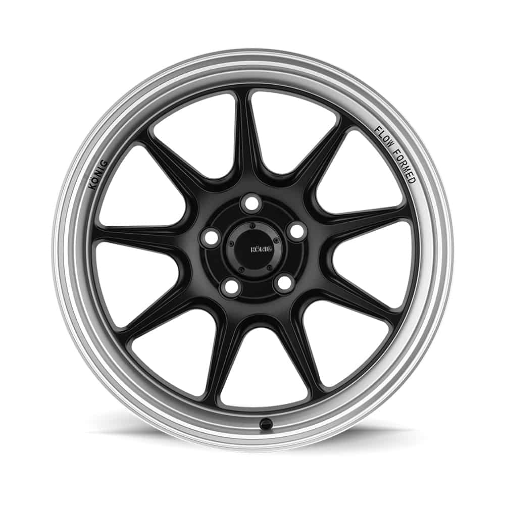 KONIG COUNTERGRAM 17 X 9 +43 5 X 114.3 CB73.1 MATTE BLACK / MATTE MACHINED LIP