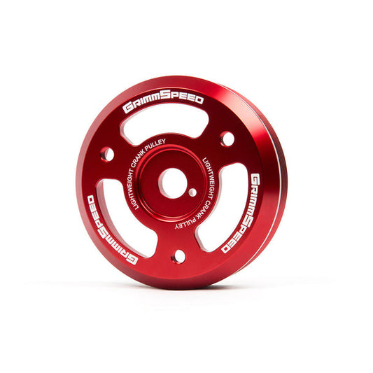 Grimmspeed Lightweight Crank Pulley Red For Subaru FA/FB Engines Equipped w/1-Pi
