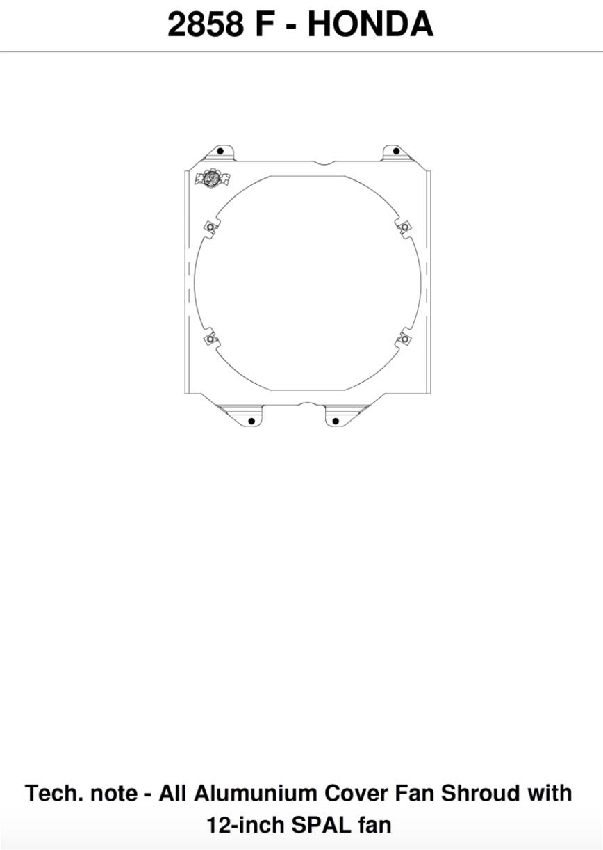 92-00 Civic All-Aluminum Fan Shroud w/ 12-inch SPAL fan