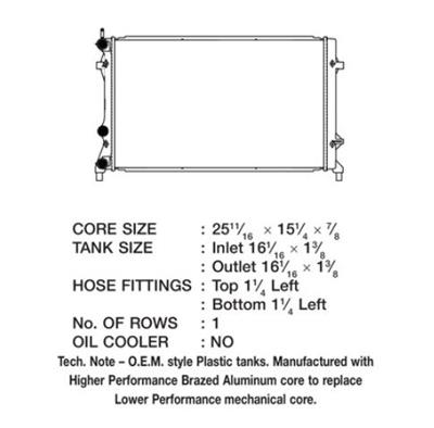 RADIATOR OEM Volkswagen Jetta, Gas