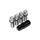 VOSSEN LOCK BOLT - 14X1.5 - 30mm - 17 HEX -  SET OF 4 - CONE SEAT - SILVER