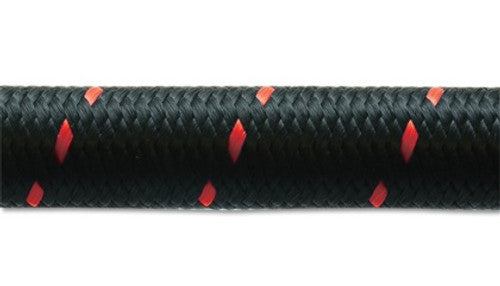 '-10 AN Two-Tone Black/Red Nylon Braided Flex Hose (5 foot roll)