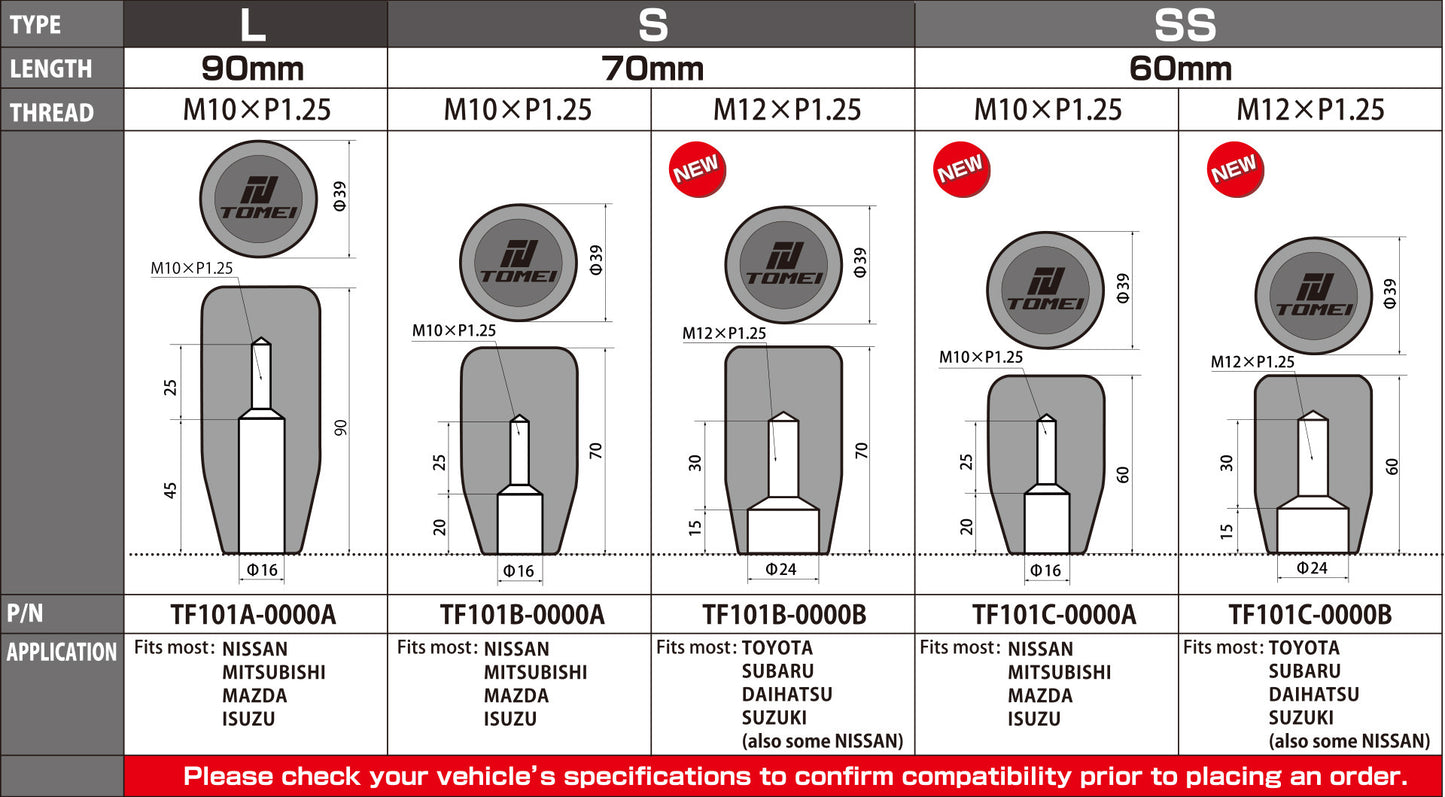 INTERIOR DURACON SHIFT KNOB TYPE-SS M10-P1.25