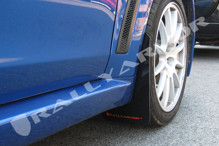 Rally Armor Mud Flaps Mitsubishi Lancer Evolution X 2008-2017 (Black/Red Logo)