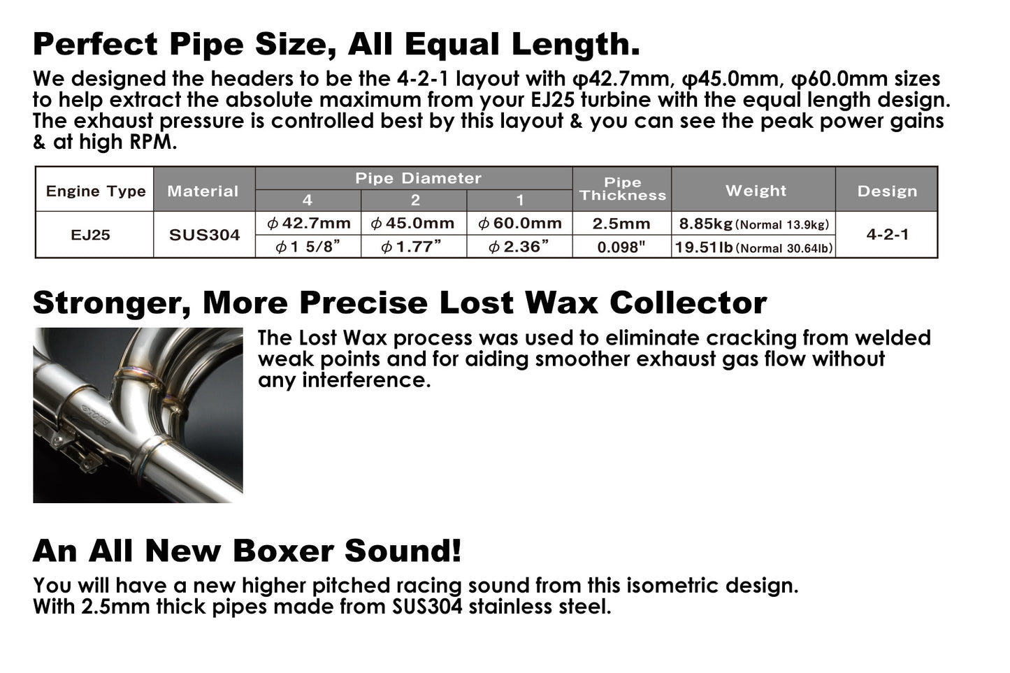 TOMEI EXHAUST MANIFOLD KIT EXPREME EJ SINGLE SCROLL WRX/STI EQUAL LENGTH with TI