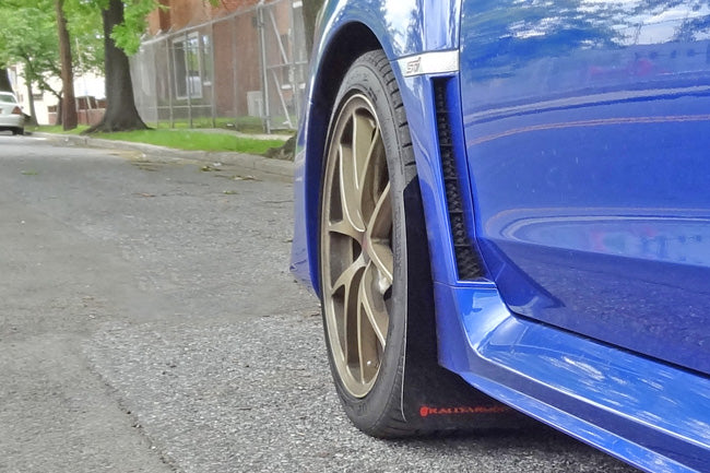 Rally Armor Mud Flaps Subaru Subaru STI & WRX Sedan 2015-21 (Blue/White Logo)