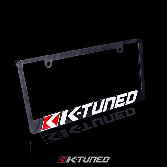 License Plate Frame - White and Red Logo