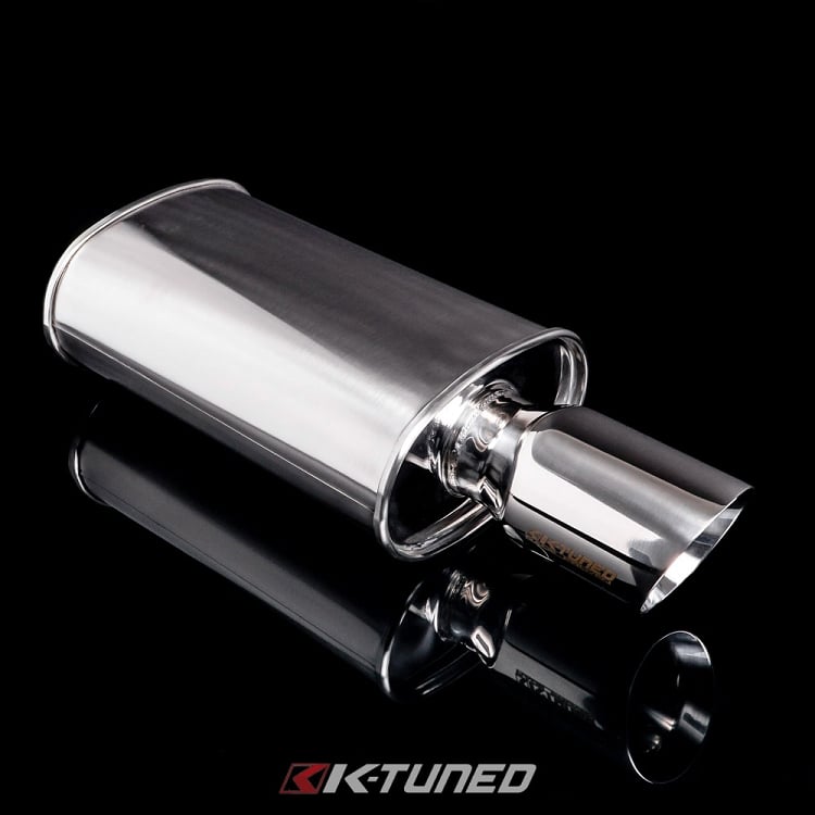 Universal Muffler - Brushed Finish - Long (22') - 2.5' Inlet