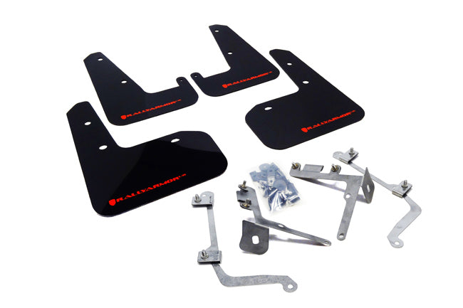 Rally Armor Mud Flaps Subaru WRX & STI Sedan 2011-14 (Black/Red Logo)