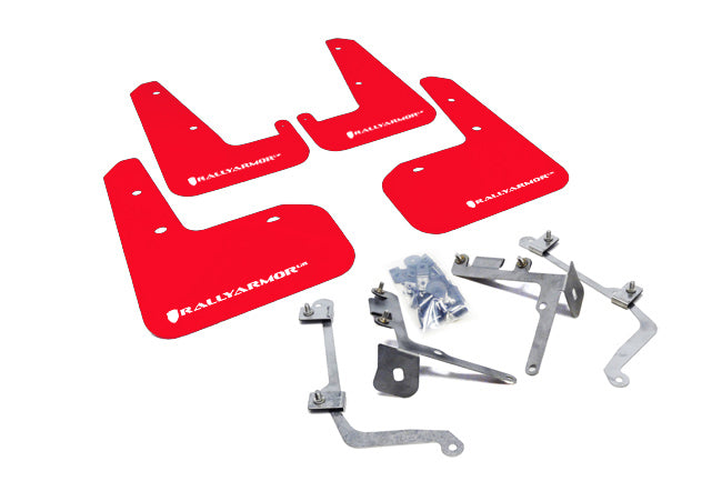 Rally Armor Mud Flaps Subaru WRX & STI Sedan 2011-14 (Red/White Logo)