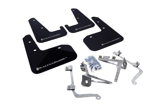Rally Armor Mud Flaps Subaru WRX & STI Sedan 2011-14 (Black/Silver Logo)