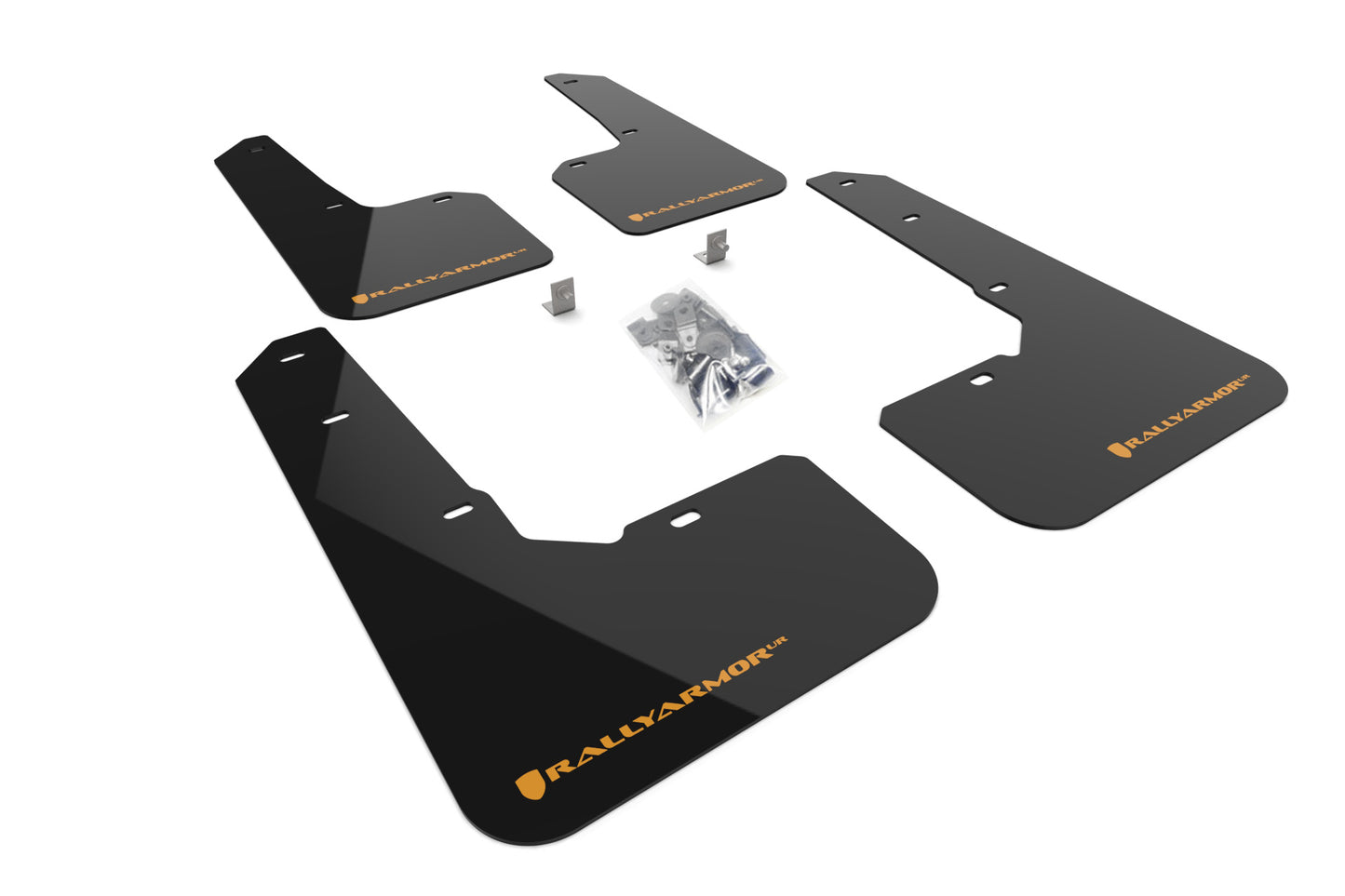 Rally Armor Mud Flaps Subaru Outback Wilderness 2022-23 (Black/Wild Orange Logo)