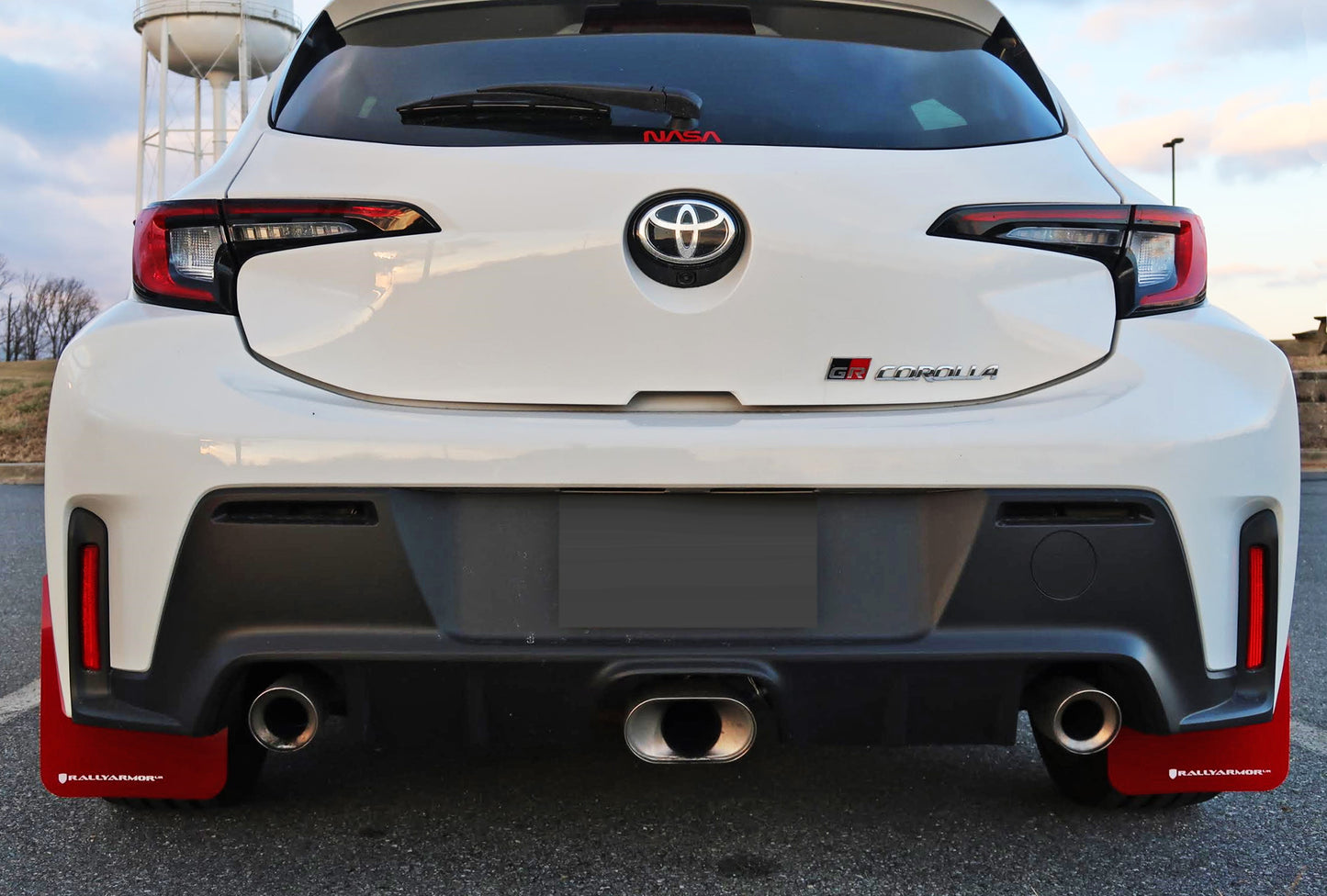 Rally Armor Mud Flaps Toyota GR Corolla 2023-24 (Red/White Logo)